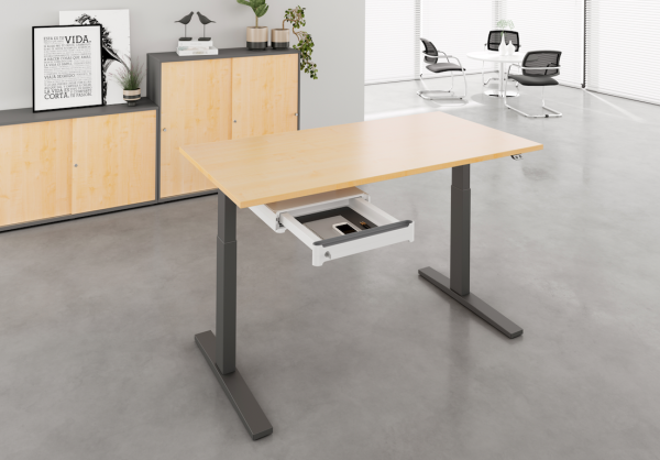 HAMMERBACHER XMKA-Serie elektrisch höhenverstellbarer Schreibtisch mit C-Fuß Gestell