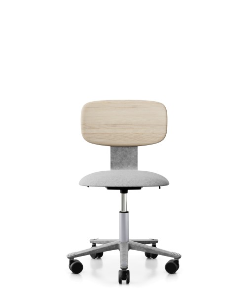 Bürostuhl HAG Tion mit gepolsterter Sitzlehne und Rückenlehne aus Holz