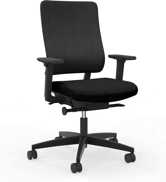 Ergonomischer Bürodrehstuhl Drumback mit verstellbarer Rückenlehne - schwarz
