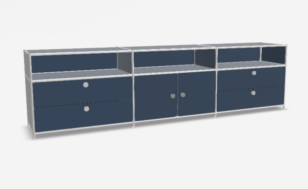 Sideboard Viasit System4 mit einem Fachboden und 4 Schubladen