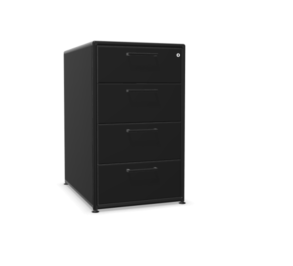 Bosse Standcontainer 3/3/3/3 - Höhe: 67,6 cm - Black Edition