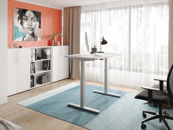 HAMMERBACHER XMST-Serie elektrisch höhenverstellbarer Schreibtisch mit T-Fuß Gestell