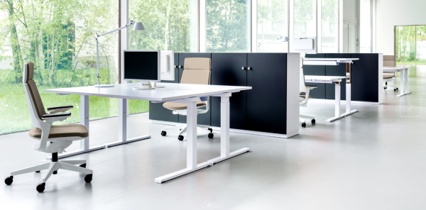 Schreibtisch ECO N2 mit optional manueller Höhenverstellung