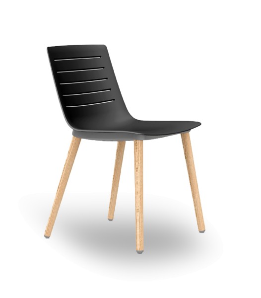 Resol Skin Wood Stuhl mit Holzgestell