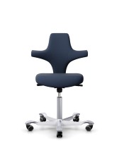 Bürostuhl HAG Capisco 8126/8127 mit flachem Sitz, Rückenlehne und optionaler Kopfstütze