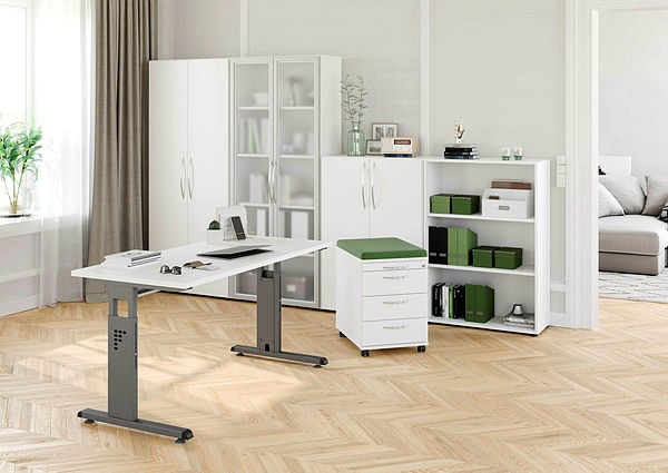 Schreibtisch Hammerbacher OS6-Serie höhenverstellbar, Mini Office
