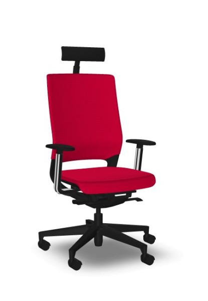 Mera Büro-Drehstuhl (Mer95) mit hoher Rückenlehne, vollumpolstert und Nackenstütze