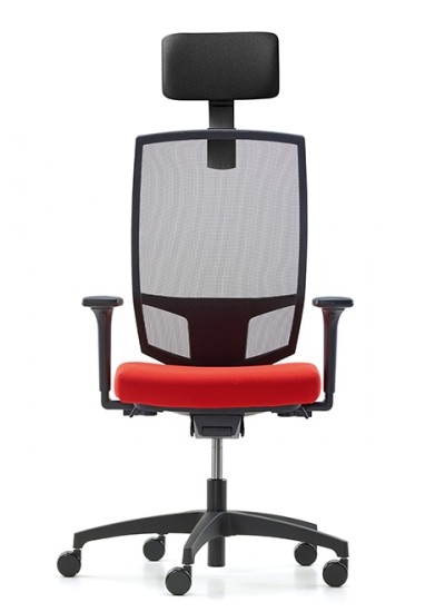 Bürodrehstuhl @just magic2 mesh XS (verkürzte Sitzlehne) mit hoher Rückenlehne und Kopfstütze