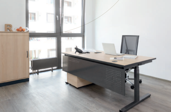 Schreibtisch Avaro Q 3.0/4.0 mit optional manueller Höhenverstellung