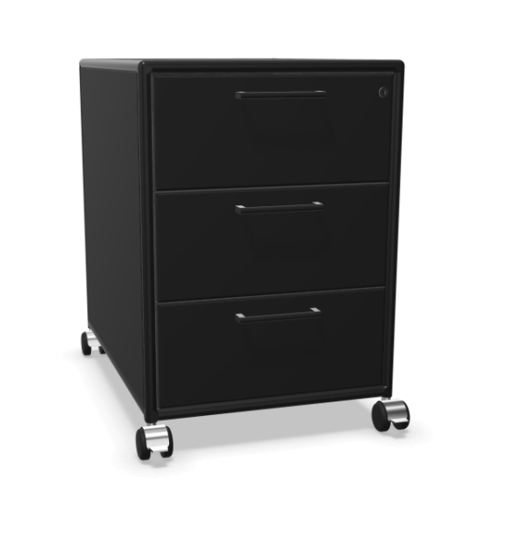 Bosse Rollcontainer 3/3/3 - Höhe: 52,4 cm - Black Edition