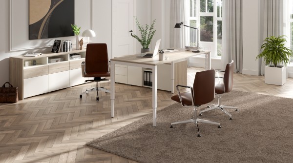 fm Büromöbel catro 4-Fuß-Sitz-Stehtisch (Arbeitstisch)